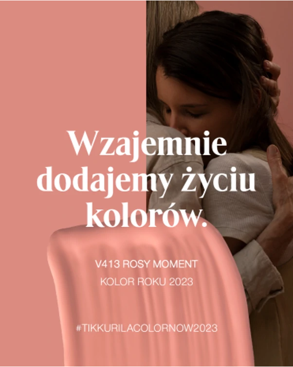 Tikkurila przedstawia V413 Rosy Moment - Kolor Roku 2023